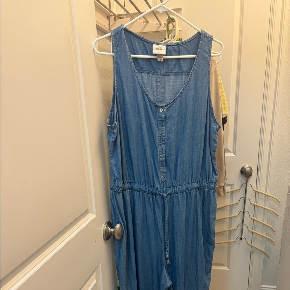 Knox Rose Light Blue Denim jumpsuit
